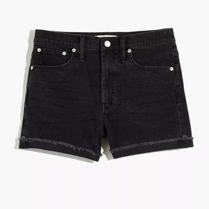 Madewell High-Rise Denim Shorts in Lunar Wash